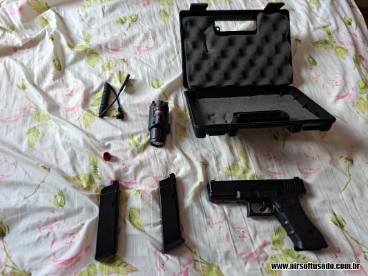 Pistola GBB + acessórios 