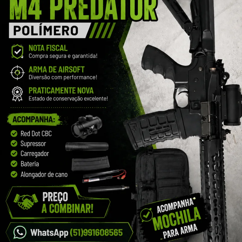 Imagem 6 do anúncio M4 AeG predator polimero